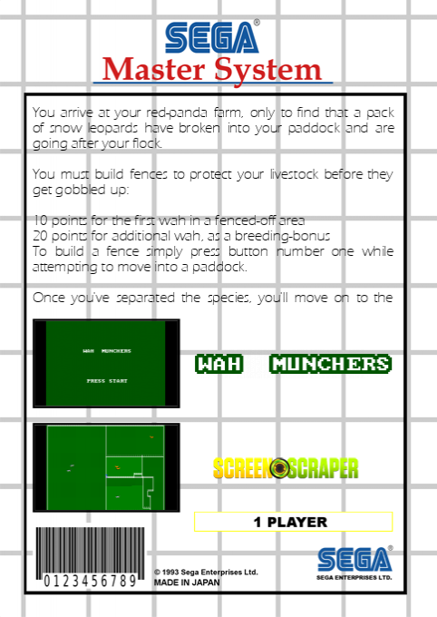 Wah Munchers (Homebrew) — Box back